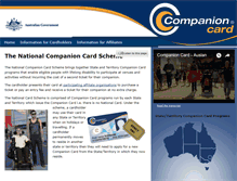 Tablet Screenshot of companioncard.gov.au